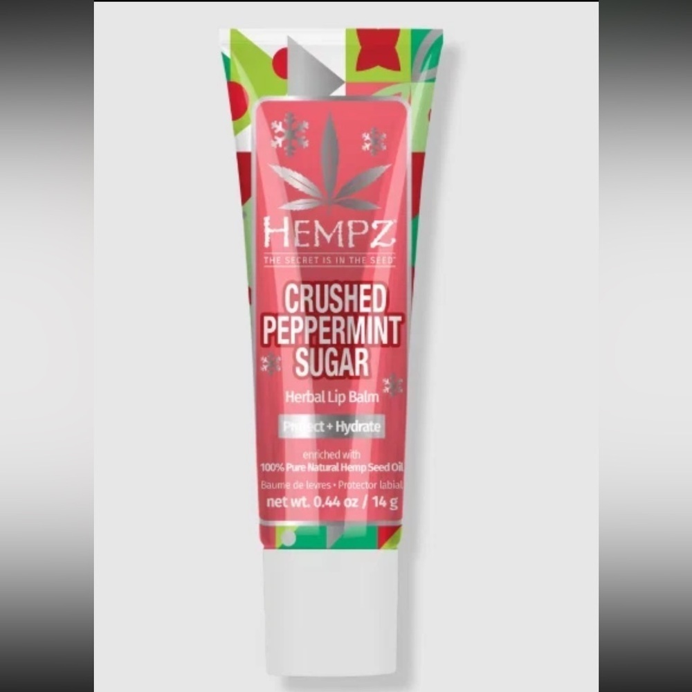 Hempz Crushed Peppermint Sugar Herbal Lip Balm NWT 5- Count